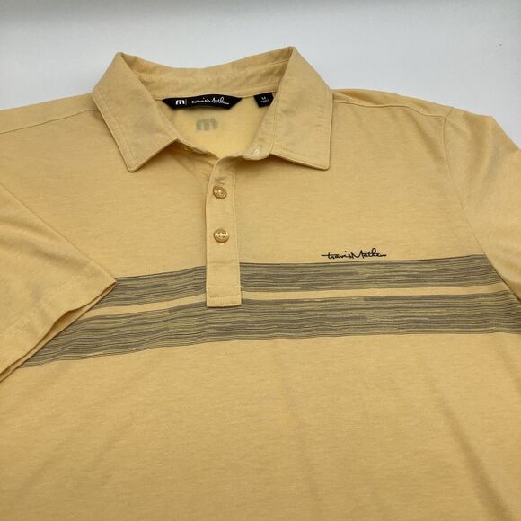 Travis‎ Mathew Mens Short Sleeve Golf Polo Yellow Size Medium - Picture 1 of 10